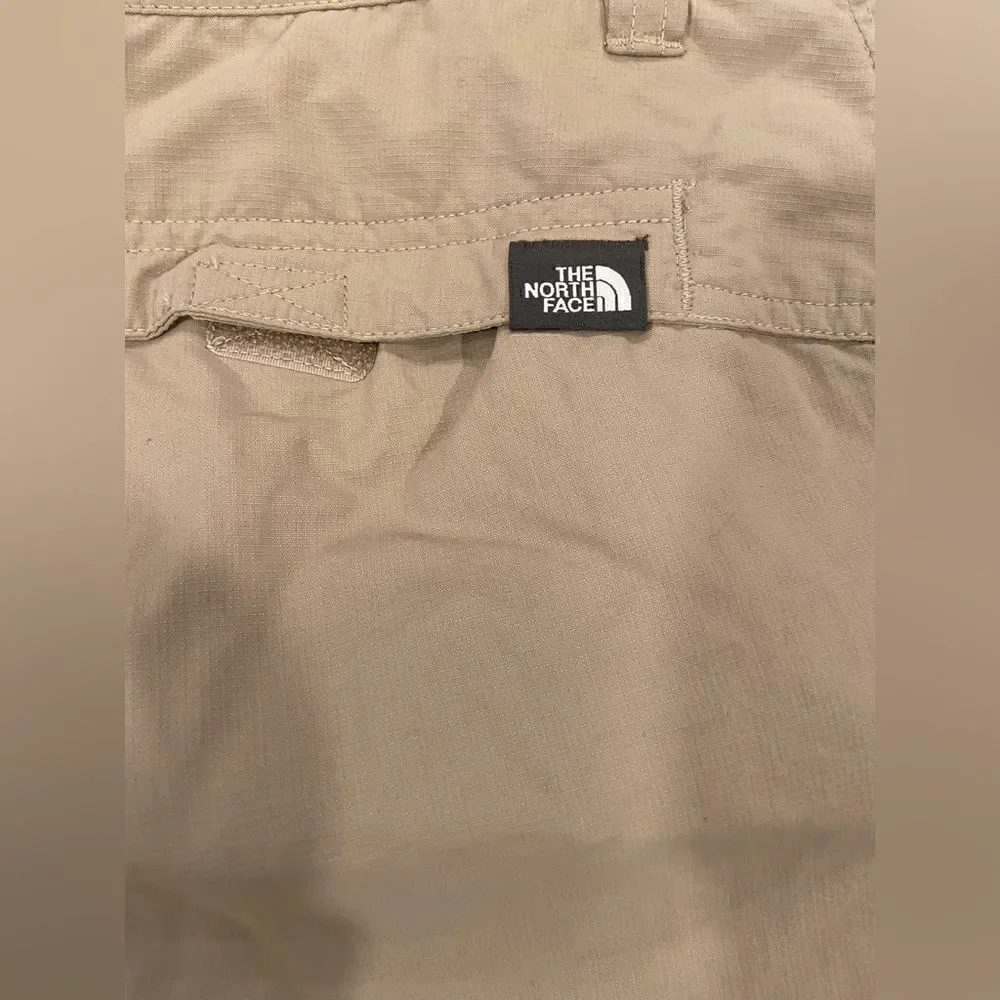 The North Face Mens 24 Horizon 2.0 Cargo Utility Shorts Beige Khaki Hiking